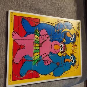 Vintage Playskool Wooden Puzzle Muppets Inc Three Honkers 11 Pieces USA 315-26